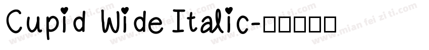 Cupid Wide Italic字体转换